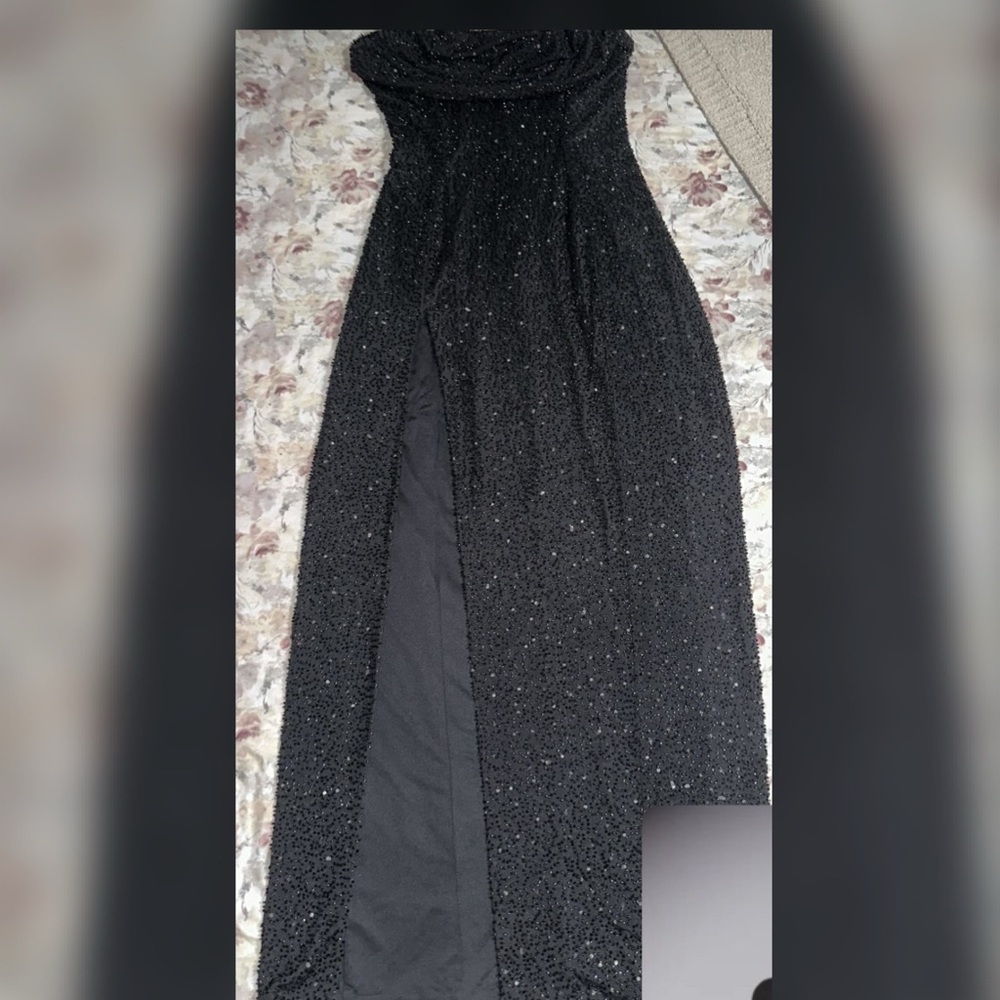 Oh Polly Elegant Black Evening Gown